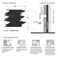 thumbnail image 5 of Modket Black Industrial Style Stainless Steel Metallic Modern Mosaic Tile Backsplash, 5 of 5