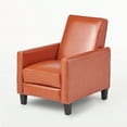thumbnail image 4 of GDF Studio Theresa Contemporary Upholstered Pushback Recliner, Burnt Orange and Dark Brown, 4 of 10