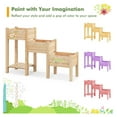 thumbnail image 6 of Raised Garden Bed 3-Tier Wooden Elevated Planter, Outdoor Vegetable Flowers, Drainage, Natural Wood, 6 of 8