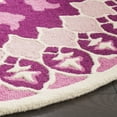 thumbnail image 3 of SAFAVIEH Bellagio Zoja Floral Wool Area Rug, Pink/Ivory, 5' x 5' Round, 3 of 10