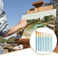 thumbnail image 3 of Methold 10 pinceles de pintura, juego de herramientas de arte, suministros de dibujo, accesorios de tren para estudiantes, pintura de acuarela, pinturas Azul, 3 of 6