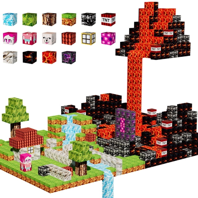 Juego de 126 piezas con bloques magnéticos Petenjoy para niños de 3 a 7 años
