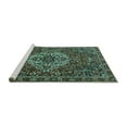 thumbnail image 2 of Ahgly Company Machine Washable Indoor Rectangle Persian Turquoise Blue Traditional Area Rugs, 2' x 4', 2 of 4