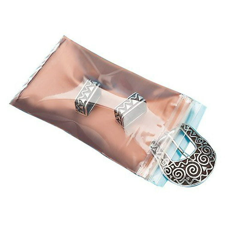 Anti Strips With Clear Jewelry Bags,100 Anti Tarnish Tabs Strips And 100  Jewelry Fo