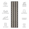thumbnail image 6 of SAFAVIEH Courtyard Tranter Fishes Indoor/Outdoor Runner Rug, Black/Beige, 2'3" x 8', 6 of 10