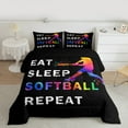 thumbnail image 2 of Homewish Softball Queen Comforter Set,Ball Sport Game Bedding Sets,Watercolor Letters Bedding Comforter Set For Teens,Luxury Bedroom Decor,3-Piece, 2 of 8