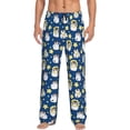 thumbnail image 2 of Goofa Star Penguin Printed Soft Pajama Pants for Men, Wide Leg Comfy Casual Lounge Yoga Pants-Large, 2 of 9