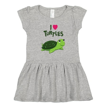 

Inktastic I Love Turtles Gift Toddler Girl Dress