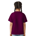 thumbnail image 3 of Gildan Youth Softstyle T-Shirt, Cotton Crewneck Tee for Boys & Girls, Kids T-Shirt, Maroon, L, 3 of 5
