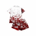thumbnail image 7 of Fznquz Soft Womens Pajamas 2025 2 Piece Christmas Sleepwear Cozy Winter Comfy Short Sleeve Tops Shorts Warm Pjs for Women Set, 7 of 7