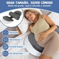 thumbnail image 2 of Almohada para Embarazada Memory Foam,Almohada de Maternidad Ajustable,Cojín de Apoyo para el Vientre,Espalda,Desmontable para Limpieza,Apto para Mujeres Embarazadas Que Duermen de Lado, 2 of 6