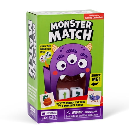 Exploding Kittens Presents Monster Match a matching game for kids with dice tower ages 4+ 2 to 6 players creative kids game perfect gift for 4 year olds family game night