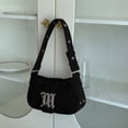 thumbnail image 2 of Bolso baguette de ante retro para mujer, bolso de hombro, bolso debajo del brazo Millennium Spice, primavera y verano, 2 of 6