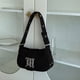 thumbnail image 4 of Bolso baguette de ante retro para mujer, bolso de hombro, bolso debajo del brazo Millennium Spice, primavera y verano, 4 of 5