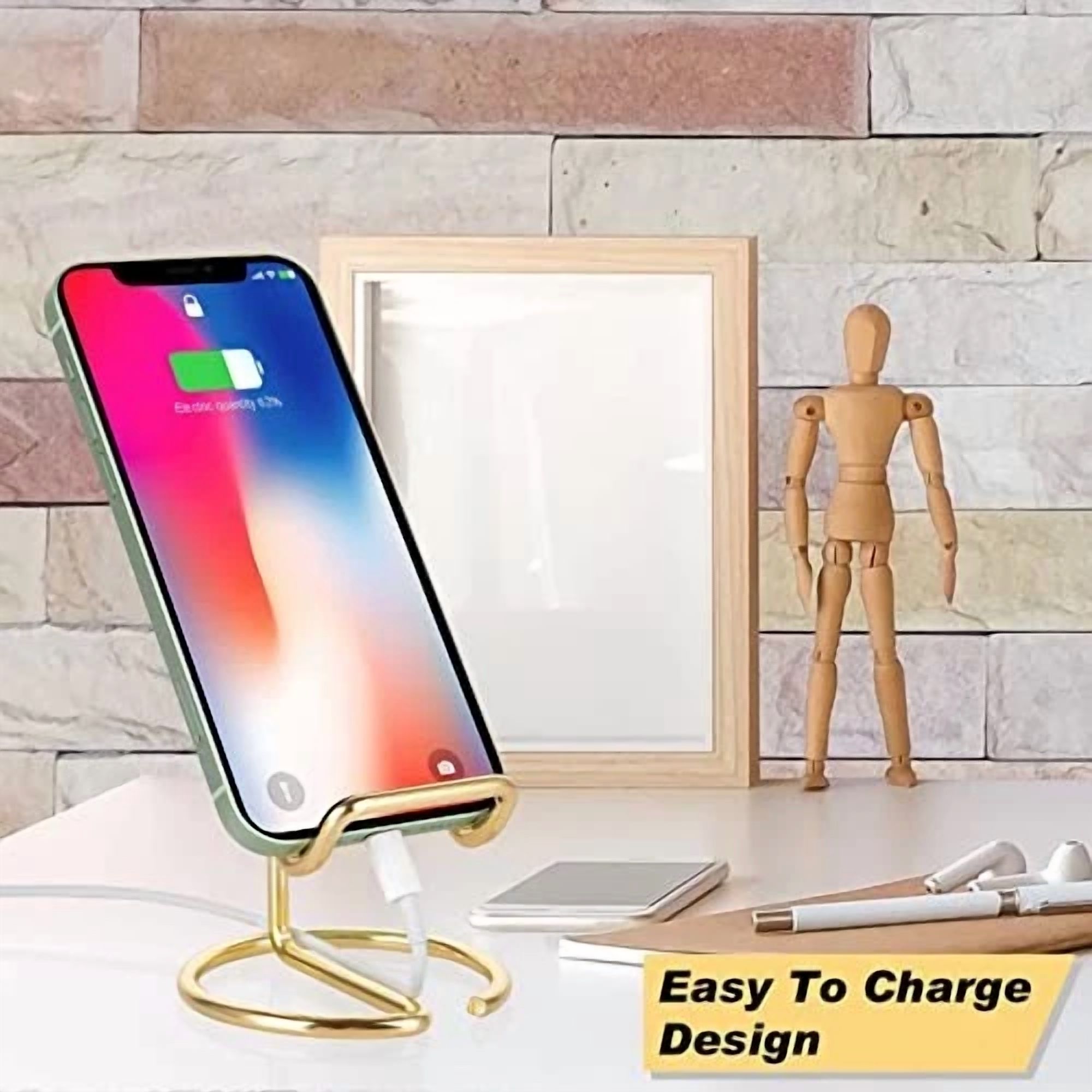 BUTTERFLY- Cell Phone Stand For Desk, Cute Metal Gold Cell Phone Stand Holder 1 Pack Gold