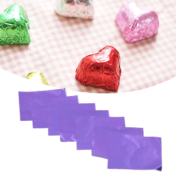 50 UDS. De Papel de aluminio para embalaje de reempostería diy, envoltorios de chocolate, papel de aluminio brillante para panadería dulce de chocolate en masa