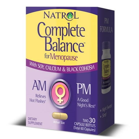 Natrol Complete Balance For Menopause AM&PM Capsules, 30 (Best Hormone Replacement Therapy For Menopause)