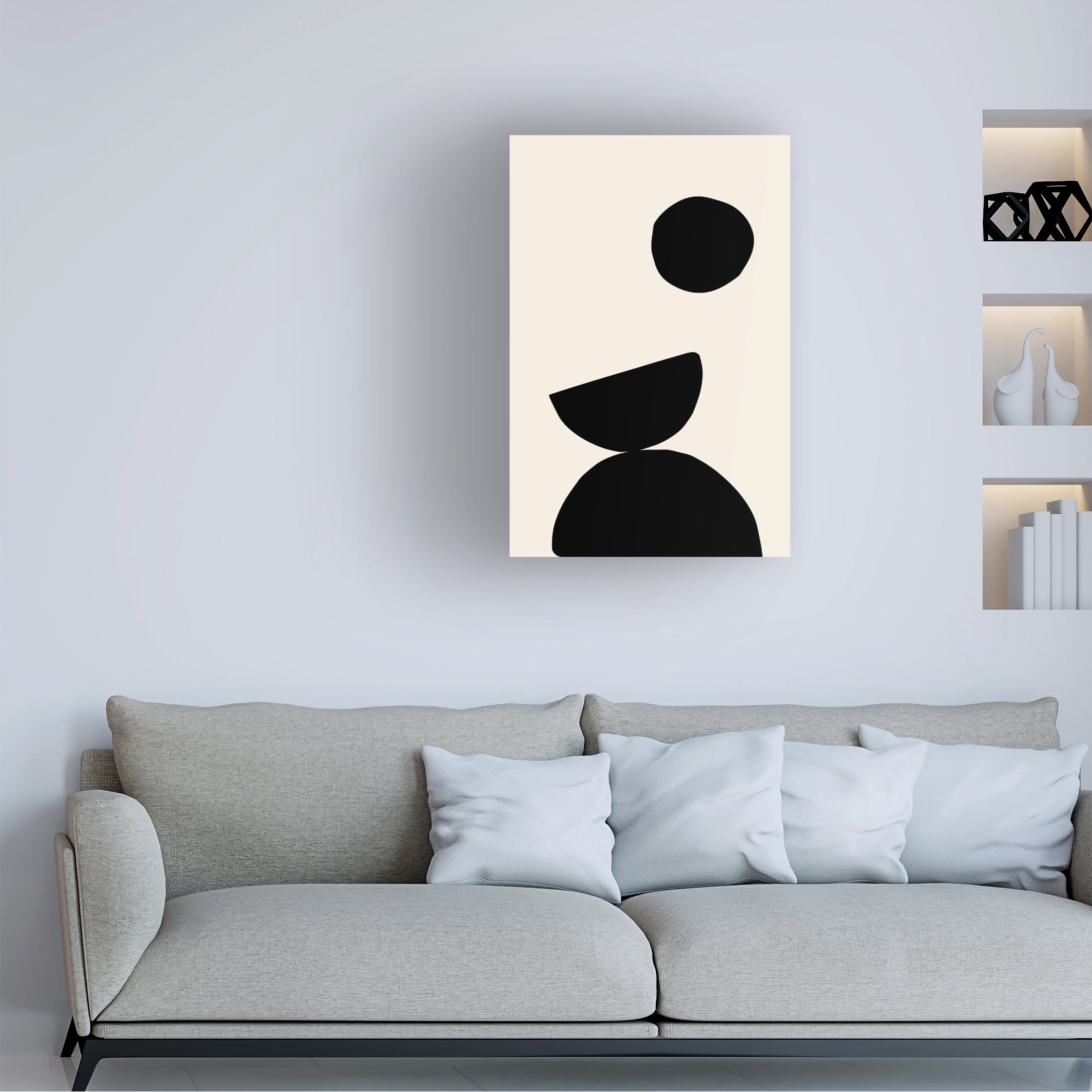 Canvas Wall Art - Pictufy Studio 'Organic Shapes 09' Wall Art for Living Room, Bedroom, or Office Décor by Trademark Fine Art - 12 x 19 Inches