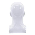thumbnail image 2 of PVC Male Mannequin Head Display Head Mannequin Display Wig Head Stand White, 2 of 9