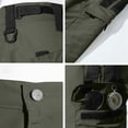 thumbnail image 6 of Domzest Camo Cargo Pants for Men Baggy Ripstop Waterproof Tactical Pants Flexcamo Outdoor Hunting Hiking Pants Multi Pockets Army Green S, 6 of 9