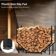 thumbnail image 3 of Firewood Rack Outdoor 3.2ft Heavy Duty Fire Wood Storage Racks for Indoor Upgraded Metal Log Holder for Firewood Fireplace Wood Pile Storage Stacker Organizer, 3 of 9