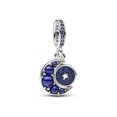 thumbnail image 1 of 100% 925 Sterling Silver plated Devil's Eye Blue Charms Fit Pandora Original Bracelet DIY Boutique Jewelry Making, 1 of 1