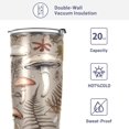 thumbnail image 4 of SKYSONIC Forest Mushroom Tumbler Stainless Steel Double Wall Vacuum Reusable Insulated Mug with Straw and Built-in Coaste for Cold and Hot Beverages, 12oz, 4 of 7