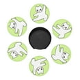 thumbnail image 5 of LNWH Coasters, Cute Fun Kitten Leather Round Coasters Set of 6 for Kitchen Dining Room Living Room Bar - Tabletop Waterproof and Anti-scald, 5 of 8