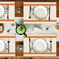 thumbnail image 6 of Gallickan Halloween Placemats, Set of 4 Printed Polyester Table Mats, Thanksgiving Fall Insulation Pads for Dining, Holiday Party Table Decor, C, 6 of 6