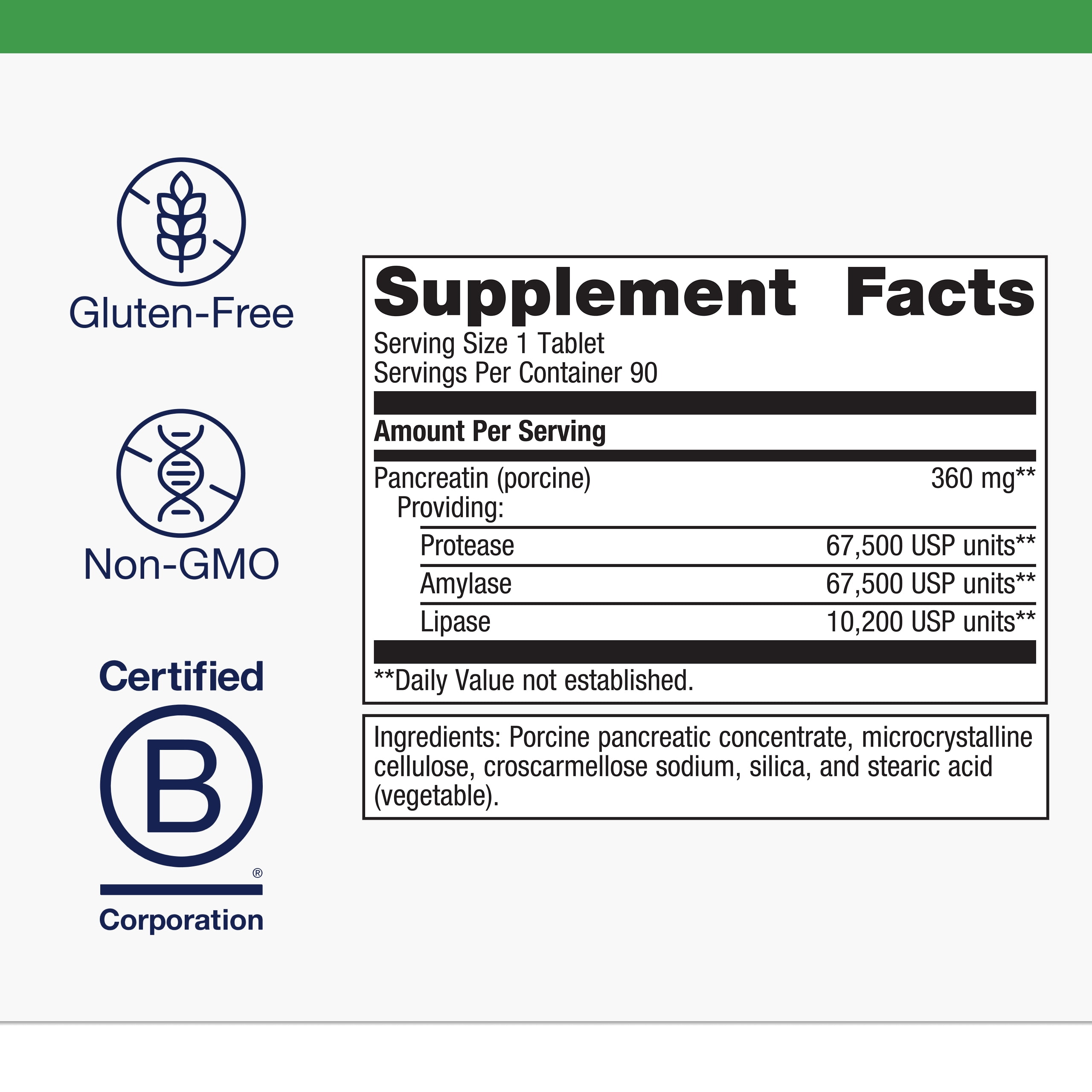 Metagenics SpectraZyme Pancreatic Enzymes - Digestion Supplement* - Pancreatic & Digestive Enzymes - Non-GMO & Gluten-Free - 90 Tablets