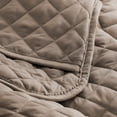 thumbnail image 3 of Bare Home Premium Diamond Stitched 3 Piece Coverlet Set - Ultra-Soft Luxurious Lightweight All Season Bedspread (Full/Queen, Taupe), 3 of 5