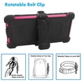 thumbnail image 4 of Mignova for Motorola G8 Case,[Built-in Screen Protector][Kickstand] Heavy Duty Rugged PC Back &Soft TPU Inner Armor Swivel Belt Clip Holster Protective Case for Motorola G8 6.4 Inch(Pink), 4 of 6