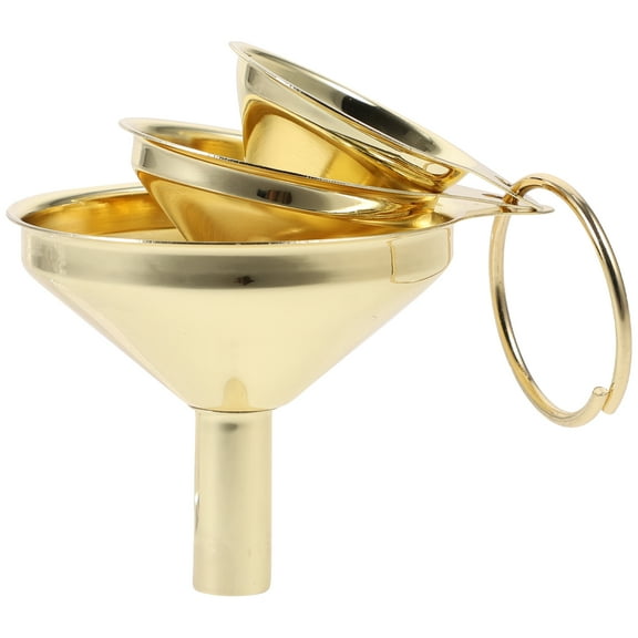3Pcs Portable Vinegar Funnel Convenient Liquid Funnel Kitchen Gadget Kitchen Thickened Funnel