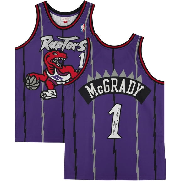 Tracy McGrady Toronto Raptors Autographed 1998 Purple Mitchell & Ness Authentic Jersey with "HOF 17" Inscription - Fanatics Authentic Certified