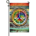 thumbnail image 3 of American Flag-Peace Sign Hippie Flag Imagine All The People Living Life In Peace Flag TPT597F, Garden Flag (11.5" x 17.5")-USA Flags Premium Polyester-Decorative Indoor Outdoor Flag, 3 of 8