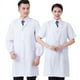 thumbnail image 2 of Bata blanca de manga larga fina de verano para mujer, estudiante, ropa de experimento químico, ropa de trabajo de enfermera, farmacia, ropa de médico, 2 of 2