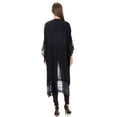 thumbnail image 2 of Feinuhan Women's Long Open Front Maxi Scallop Lace Boho Beach Cover Up Kimono Cardigan, Black, Medium, 2 of 3