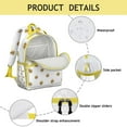 thumbnail image 4 of Honeybee backpack, spacious backpack with bumblebee designs, practical for students or travel, 4 of 6