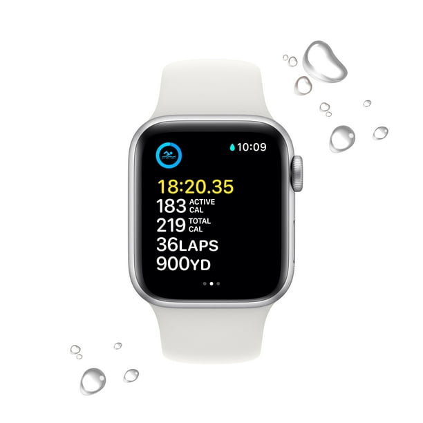 Apple Watch SE (2nd Gen) GPS 40mm Silver Aluminum Case with White