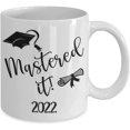 thumbnail image 2 of Mastered It 2022 Mug Masters Degree Graduation Keepsake for Mba Grad Graduates Graduating Students 11 or 15 oz White Ceramic Coffee Cup for Men Women, 2 of 2