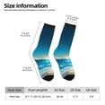 thumbnail image 2 of KLL Night Sky Beach Scene Print Cool Socks Men's Women's Crew Socks Funny Crazy Novelty Stockings, 2 of 6
