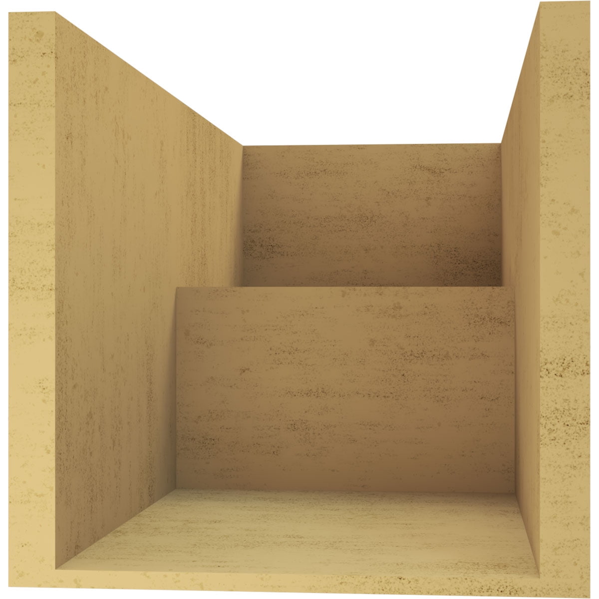 12"W x 24"D x 12"H Wide Chapel Hill Rough Cedar Woodgrain TimberThane Corbel, Primed Tan