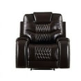 thumbnail image 2 of Bowery Hill Contemporary Recliner in Brown Faux Leather, 2 of 5