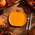 thumbnail image 5 of Qjidjing 25Pcs 7 Inch Disposable Pumpkin Paper Plates for Halloween, Fall Harvest Thanksgiving Dinner Party Supplies, 5 of 6
