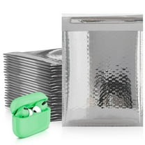 Silver Metallic Bubble Mailers, 8.5 x 11 Inches. 300 Pack Metallic Bubble Envelope Mailer. Bright Padded Envelopes Waterproof. Padded Shipping Envelopes for Fragile Things. Self Seal Mailers