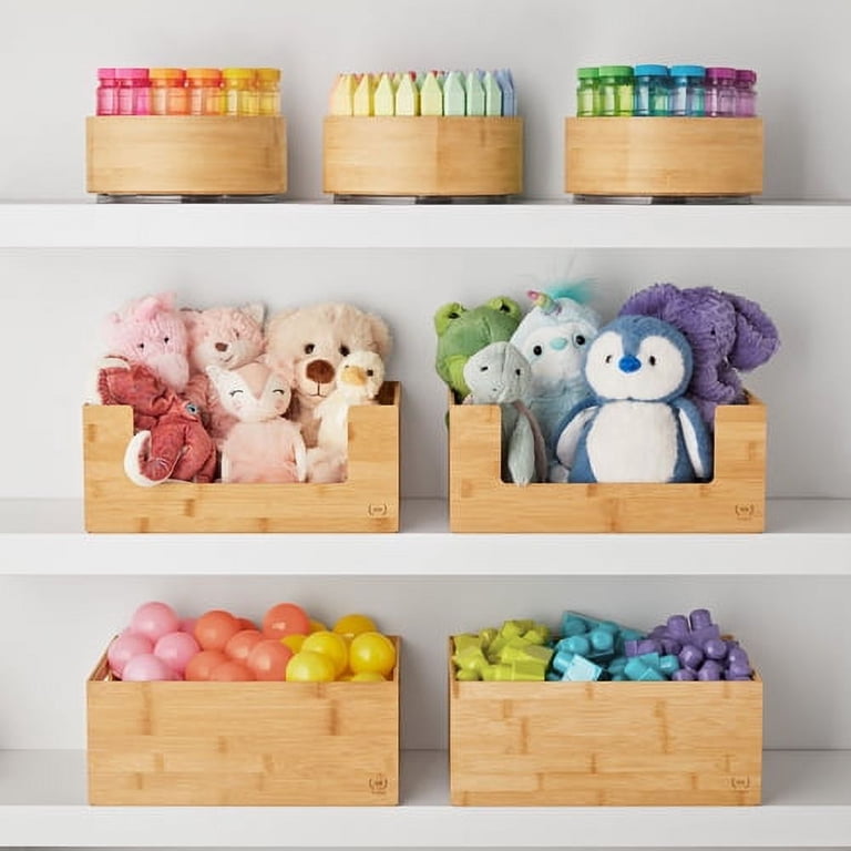 The Home Edit Bamboo Medium Set of 2 Stackable Organizing and