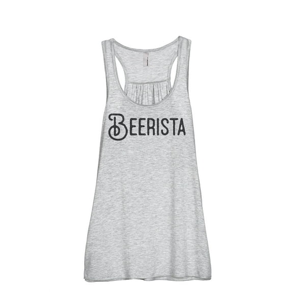 Thread Tank Beerista Women's Sleeveless Flowy Racerback Tank Top Sport Grey Medium