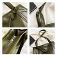 thumbnail image 3 of Tote Señoras Niñas Bolso de Hombro Grande Bolsillo Bolso de Cuero de PU para Trabajo Playa Almuerzo Viajes Comprasverde, 3 of 7
