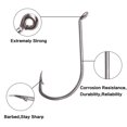 thumbnail image 3 of Stellar UltraPoint Wide Gap Offset 1/0 J-Hook (6 Pack)| For Catfish, carp, bluegill to Tuna | Saltwater or Freshwater Fishing Hooks, 3 of 5
