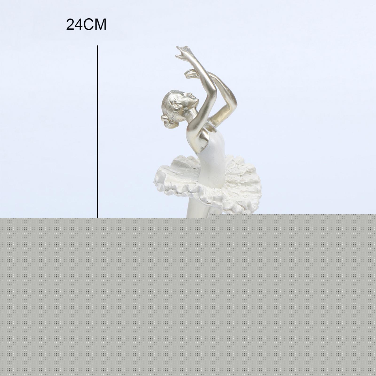 thumbnail image 4 of Escultura De Bailarina Con Bola De Cristal, Figura Metálica, Adorno De Escritorio, Estatua, Soporte, Arte Moderno De Bailarina Para Pasillo, Chimenea, Dormitorio, Sala De Estar, Oficina, Entrada, 4 of 8
